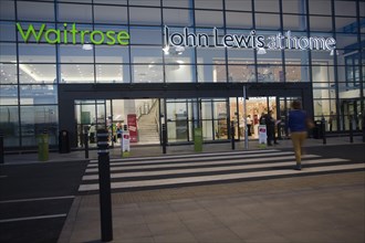 The first joint Waitrose and John Lewis store opened in Ipswich, Suffolk, England in November 2012