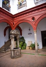 Historic courtyard in the municipal city museum Ronda, Spain, Europe