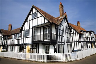 Mock Tudor style half timbered houses at Thorpeness, Suffolk, England, United Kingdom, Europe
