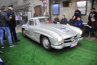 Mille Miglia 2016, time control, checkpoint, SAN MARINO, start no. 563 MERCEDES BENZ year of