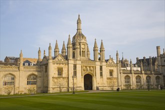 Gatehouse of King's College, Cambridge university, Cambridgeshire, England, United Kingdom, Europe