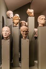 Portrait heads, 1st century, National Archaeological Museum, Villa Cassis Faraone, UNESCO World