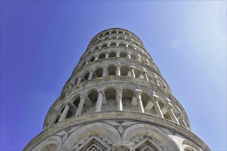 Detail, Leaning Tower of Pisa, Torre Pendente, UNESCO World Heritage Site, Pisa, Tuscany, Italy,