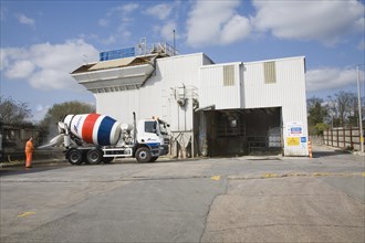 Cemex ready mix concrete plant, Ipswich, Suffolk, England, United Kingdom, Europe