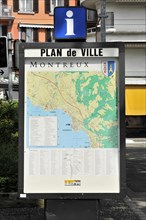 Map of MontreuxLake Geneva, Montreux, Canton of Vaud, Switzerland, Europe