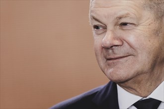 Olaf Scholz (SPD), Federal Chancellor, recorded during the weekly cabinet meeting in Berlin, 21