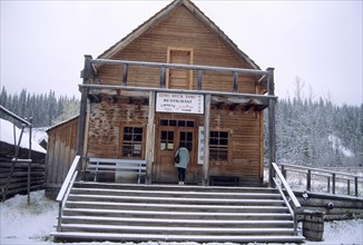 Barkerville, Gold Rush Historic Town and Park in winter, ghost town, British Columbia, Canada,