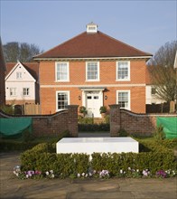 The Maharishi Garden Village is a 30-home settlement in Rendlesham, Suffolk, England built
