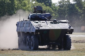 VBCI infantry battle tank of the French army during a demonstration in the Julius Leber barracks,