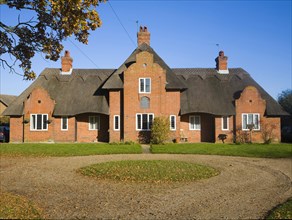 Almshouse building providing housing for the elderly, Wangford, Suffolk, England, United Kingdom,