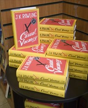 J.K Rowling's 'Casual Vacancy' book on sale in Waterstones bookshop, Bury St Edmunds, Suffolk,