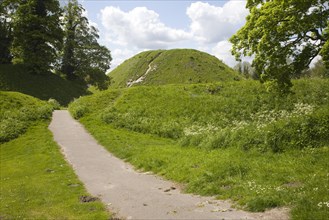 Thetford mound, a medieval motte and bailey castle, Thetford, Norfolk, England, United Kingdom,