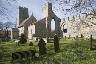 Ruins of the Augustinian Priory and All Saints church, Weybourne, Norfolk, England, United Kingdom,