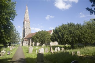 Parish church of Saint Andrew, Great Finborough, Suffolk, England, UK