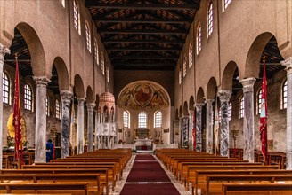 Basilica di Santa Eufemia, single-nave hall church, Citta vecchia, island of Grado, north coast of