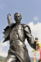 Memorial to Freddie Mercury, 1946, 1991, on the Quai de la Rouvenaz, Montreux, Canton of Vaud,