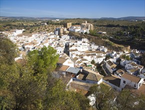 Pueblos Blancos whitewashed buildings Setenil de las Bodegas, Cadiz province, Spain, Europe