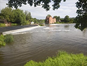 Cropthorne Mill on the River Avon at, Fladbury, Worcestershire, England, United Kingdom, Europe