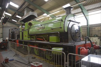 Historic steam engines at George Stephenson museum, North Shields, Northumberland, England, United