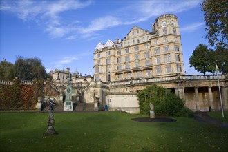 The former Empire Hotel built 1901 designed by Charles Edward Davis, from Parade Gardens, Bath,