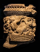 Urn with banquet scene, 1st century, National Archaeological Museum, Villa Cassis Faraone, UNESCO