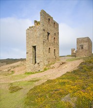 Ruins of Wheal Coates Tin Mine, St Agnes Head, Cornwall, England, United Kingdom, Europe