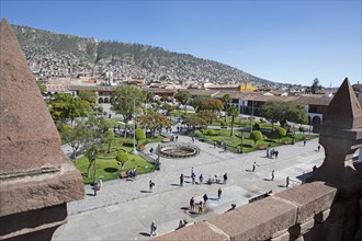 View of the Plaza de Armas, Ayacucho, Huamanga Province, Peru, South America