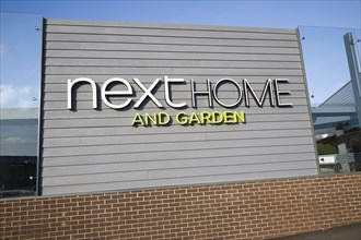 Sign for Next Home and Garden store, Martlesham, Suffolk, England, United Kingdom, Europe