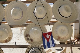 Hats, Souvenirs, Souvenirs, Trinidad, Cuba, Greater Antilles, Caribbean, Central America, America,