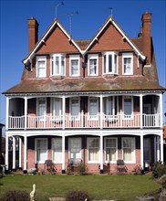 Edwardian style homes in Hamilton Gardens, Felixstowe, Suffolk, England, United Kingdom, Europe