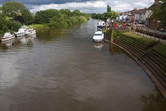 Boats on the River Severn, Upton upon Severn, Worcestershire, England, United Kingdom, Europe