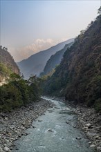 Wild valley, along the highway to Jomsom, Nepal, Asia