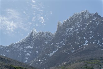 Mountain range, Lago Grey, Torres del Paine National Park, Parque Nacional Torres del Paine,