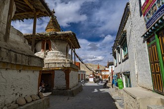 Stupas (chsrten) in Lo-Manthang village, Kingdom of Mustang, Nepal, Asia