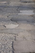 Broken road, need for renovation, Germany, Europe