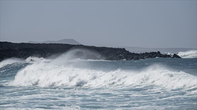 Surf, near El Golfo, Lanzarote, Canary Islands, Spain, Europe