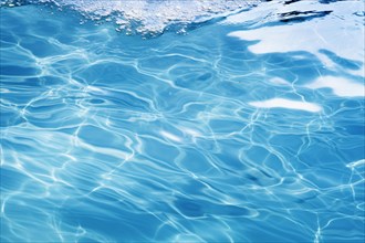 Close up of water ripple texture in swimming pool. KI generiert, generiert AI generated