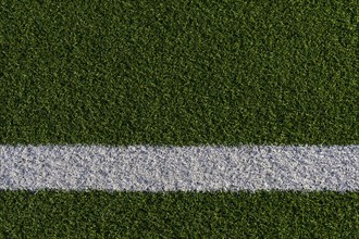 Marking on artificial turf as background, texture, sport, football, pitch, green, line, lawn, turf