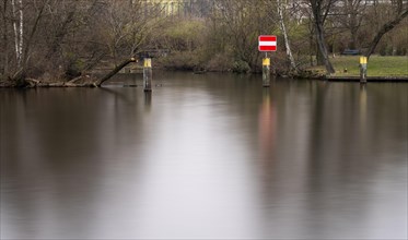 Long exposure, the Spree at Charlottenburger Ufer, Berlin, Germany, Europe