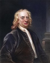 Sir Isaac Newton 1642-1727, English physicist and mathematician. From the book Gallery of