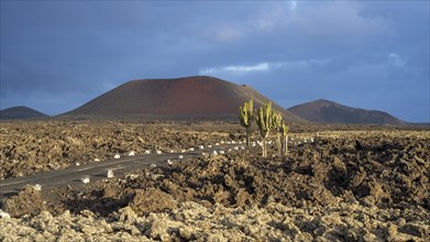 Caldera Colorada, Parque Natural de Los Volcanes, Masdache, Lanzarote, Canary Islands, Spain,