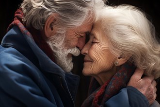 Elderly couple in love. KI generiert, generiert AI generated
