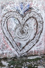 Heart on a house wall, message, love, love greeting, love message, Valentine's Day, symbol,