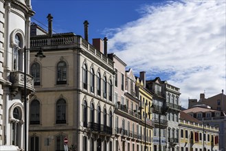 Row of houses with old buildings, old building, property, urban, city, old building flat, facade,