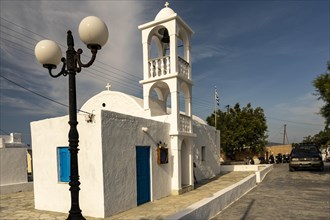 Small church in Mantrakia, Milos, Cyclades, Greece, Europe