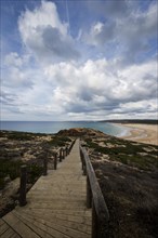 Coastal section at the southern Algarve, panorama, nature, rocky coast, beach, beach section, bay,