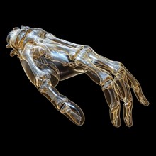 Medical illustration of a human hand, ai generated, AI generated