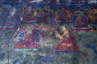 Interior of the Garphu monastery, Garphu, Kingdom of Mustang, Nepal, Asia