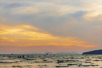 Evening mood at the Andaman Sea, sunset, holiday, holiday feeling, evening mood, sea, ocean, waves,