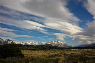 Cloudy atmosphere in the wilderness of Perito Moreno National Park on the Circuito Azara Tour,